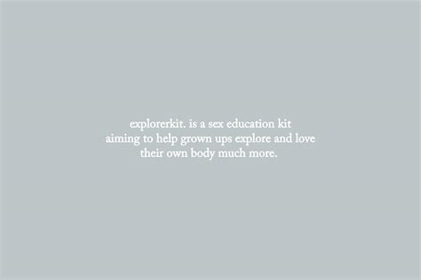 Explorerkit A Sex Education Kit For Grown Ups Behance