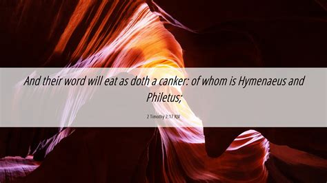 2 Timothy 217 Kjv Desktop Wallpaper And Their Word Will Eat As Doth