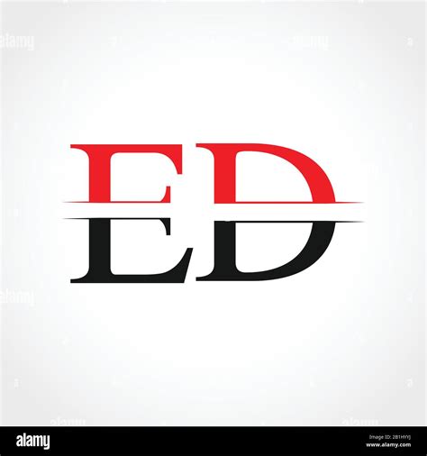 Initial Ed Letter Linked Logo Business Vector Template Creative Letter