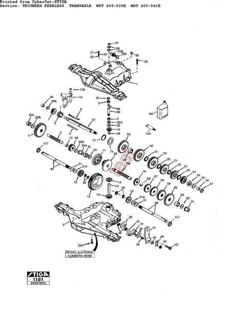 Transaxle Tecumseh Peerless Transaxle Mst 205 535e Pdf Axle Gear