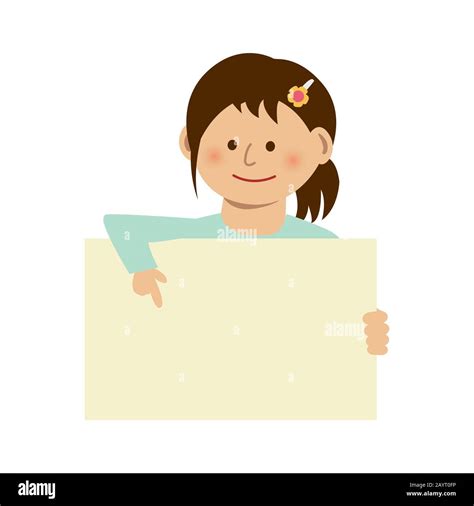 Mujer Sosteniendo Una Tabla De Papel Cartel Ilustraci N Imagen Vector