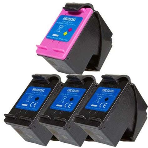 Hp 63xl Remanufactured High Yield Ink Cartridge 4 Pack