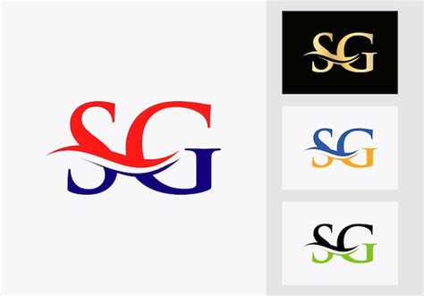 Dise O Del Logotipo De La Letra Sg Plantilla De Logotipo Sg Vector