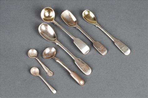 Five Various Salt Spoons - Shapiro Auctioneers