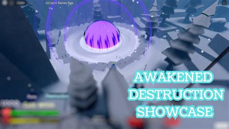 Awakened Destruction Showcase Primordial Arts Roblox Roblox