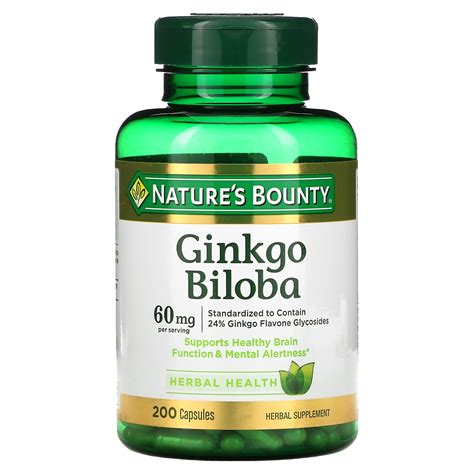 Nature S Bounty Ginkgo Biloba 30 Mg 200 Capsules