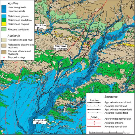 Simplified Hydrostratigraphic Map Of The Study Area Showing The