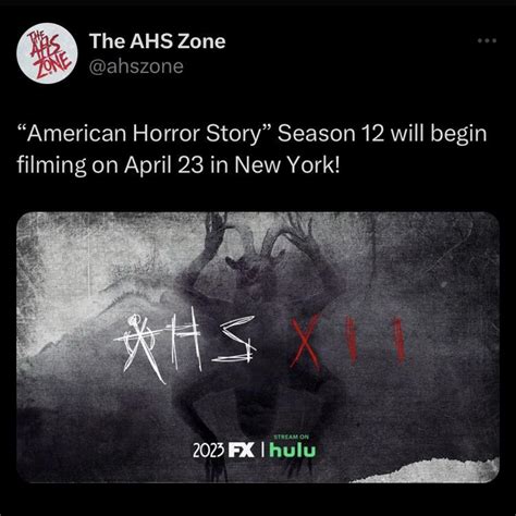 AHS Season 12 Filming Date Revealed : r/AmericanHorrorStory