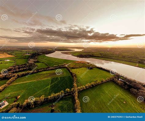 Irish Country Landscape with Sunset Stock Image - Image of sunset ...