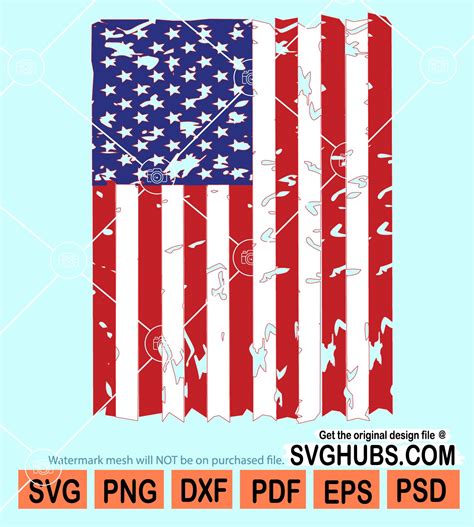 Distressed American Flag Svg Grunge Flag Svg Distressed Usa Flag Svg Grunge American Flag Svg