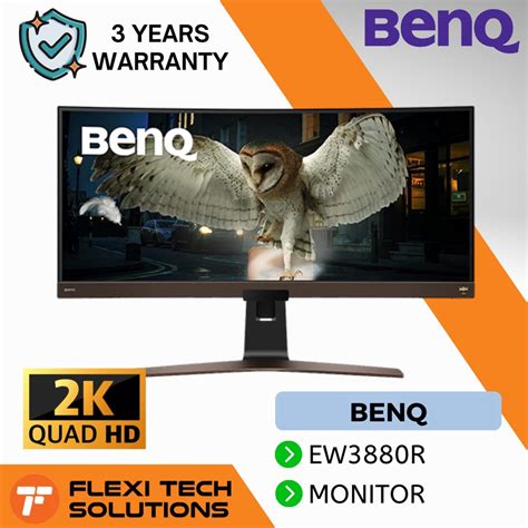 BENQ EW3880R WQHD+ Curved Ultrawide Monitor 37.5-inch HDRi IPS 3840× ...