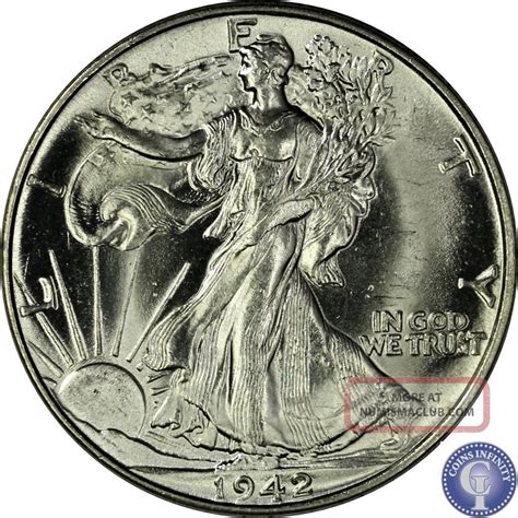 P Unc Ms Silver Walking Liberty Half Dollar Rare Usa Coin H