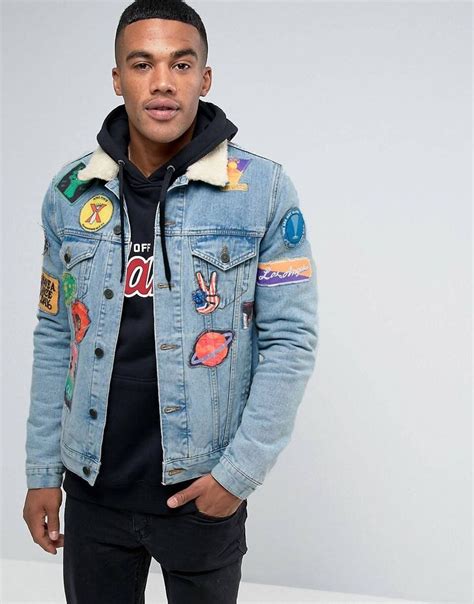 Sale Denim Jacket With Badges In Stock