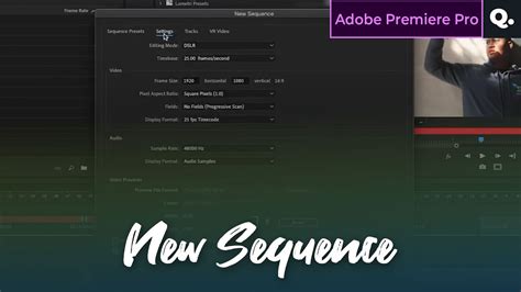 Tutorial Adobe Premiere Pro New Sequence Youtube