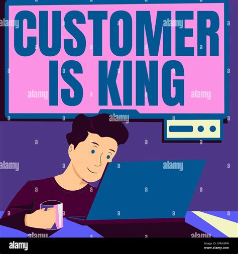 Affichage conceptuel le client est KingServe avec attention et répond