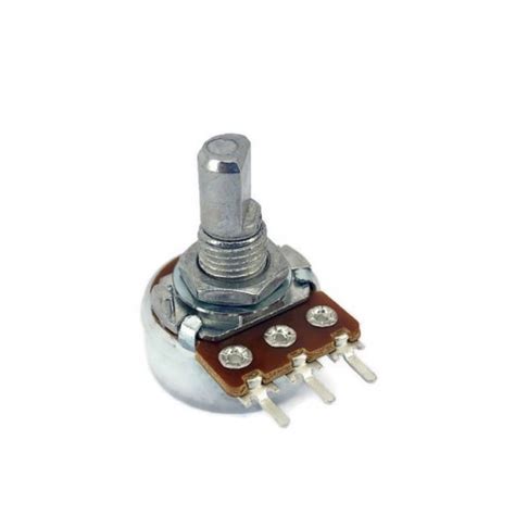 250K OHM Logarithmic Taper Potentiometer D Shaft PCB Mount