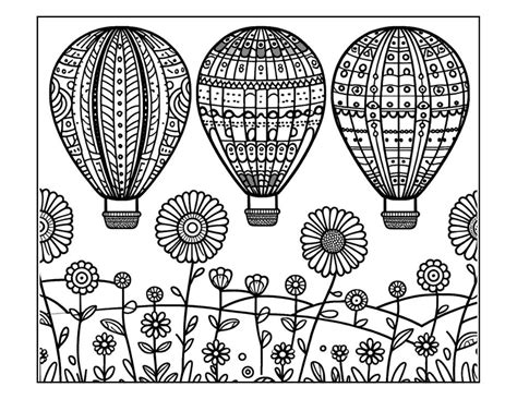 Free Printable Hot Air Balloon Coloring Pages