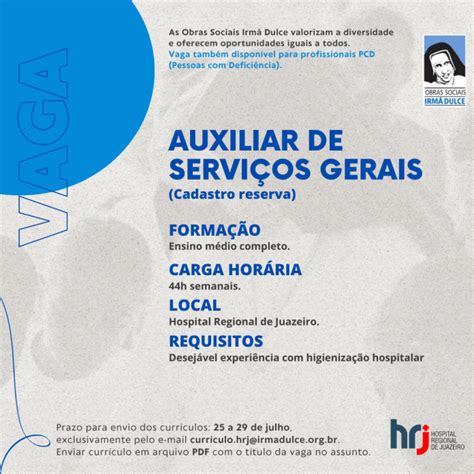 Oportunidade Hospital Regional De Juazeiro Realiza Processo Seletivo