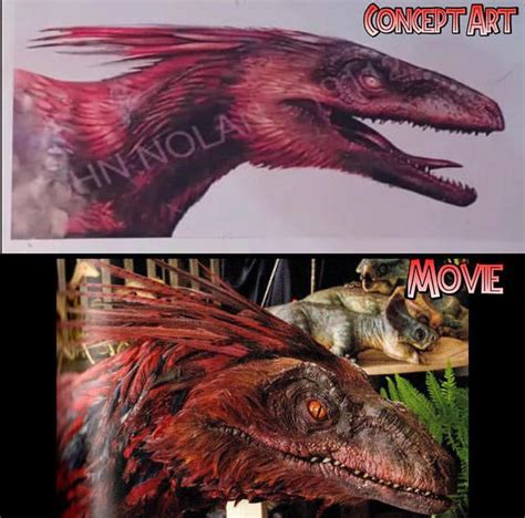 Pyroraptor Concept Vs Final Jurassic Park Know Your Meme