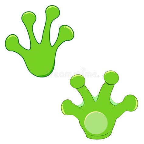 Frog Paw Footprint Of The Tree Frog Stock Vector Illustration Of