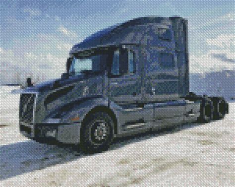 Black Volvo Truck - 5D Diamond Painting - DiamondPaintings.SHOP