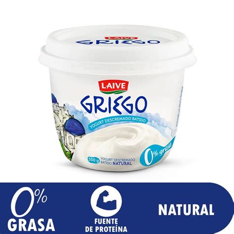 Yogurt Batido Descremado Laive Griego 500g Metroapp