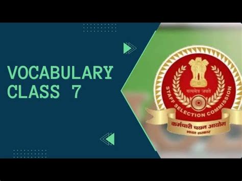 CLASS 7 COMPLETE VOCAB WITH TRICKS FOR SSC CGL CHSL STENO MTS A To