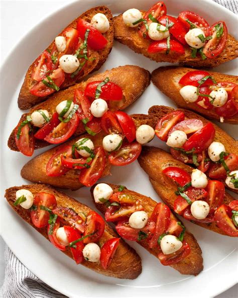 Easy Caprese Bruschetta With Fresh Mozzarella Last Ingredient