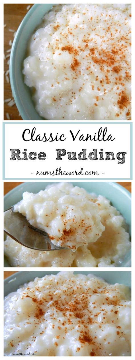 Classic Vanilla Rice Pudding - NumsTheWord