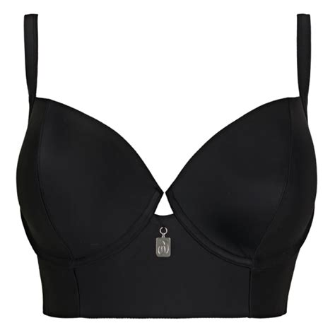 Annadiva Swim Plain Longline Bikini Oberteil Black Annadiva