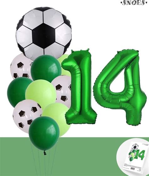 Voetbal Verjaardag Ballonnen Set 14 Jaar Hoera 14 Jaar Jarig