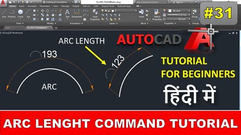 Autocad Arc Length Dimension Command Tutorial For Beginner How To Use