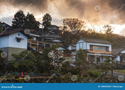 Magome Juku Preserved Town At Sunrise Kiso Valley Stock Photo Image