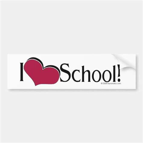 I Heart School Bumper Sticker Zazzle