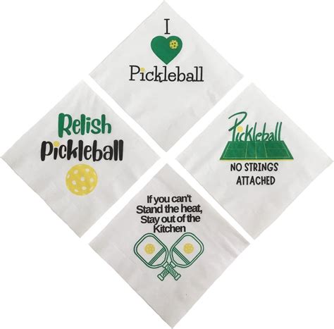 Amazon Pickleball Pickle Ball Napkin Set Of Drink Beverage