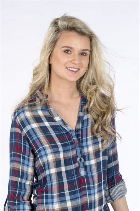 Beautiful Blonde Model Posing In A Studio Environment Stock Photo Image Of Makeup Model