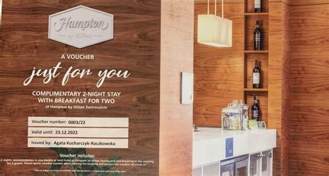 Voucher na pobyt w Hotelu Hampton byHilton w Ś ciu 11764319883