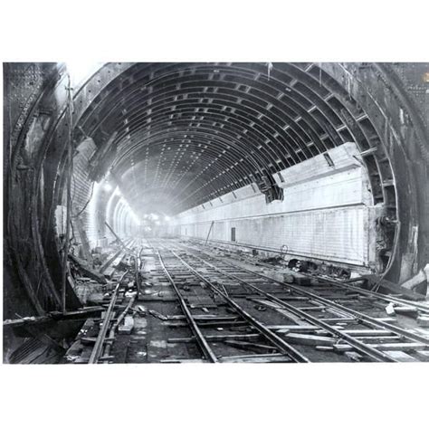 com Interior of Lincoln Tunnel under construction Print | Construction ...