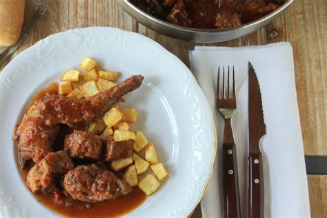 Conejo Guisado Con Tomate Y Verduras Receta Tradicional De La Abuela