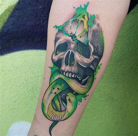 skull and snake tattoo harry potter - Jolie Dejesus