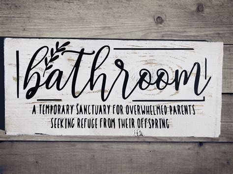 Bathroom Sign Bathroom Wall Decor Bathroom Decor Bedroom Etsy