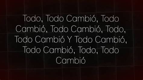 Becky G Todo Cambio Lyrics Letra Oficial Youtube