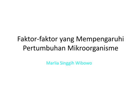 PDF Faktor Faktor Yang Mempengaruhi Pertumbuhan Mikroorganisme Pdf