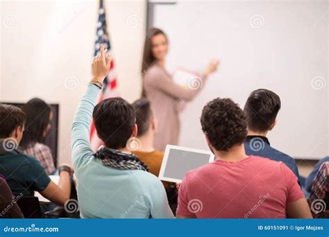 Interaction Of Student And Teacher Stock Image Image Of Learning