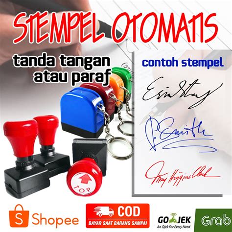 Jual Stempel Tanda Tangan Paraf Signature Stempel Otomatis