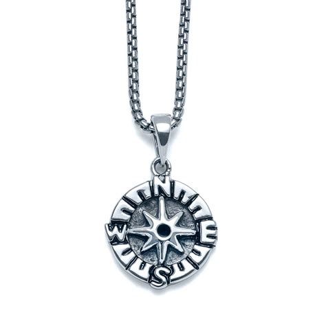 True North Compass Necklace in Sterling Silver- Landing Company