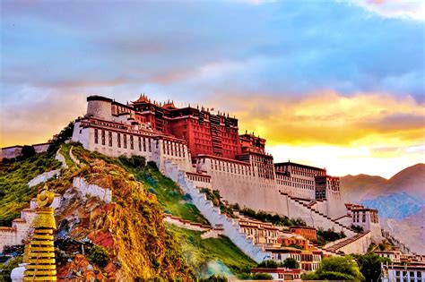 Potala Palast Ehemalige Residenz Der Dalai Lamas