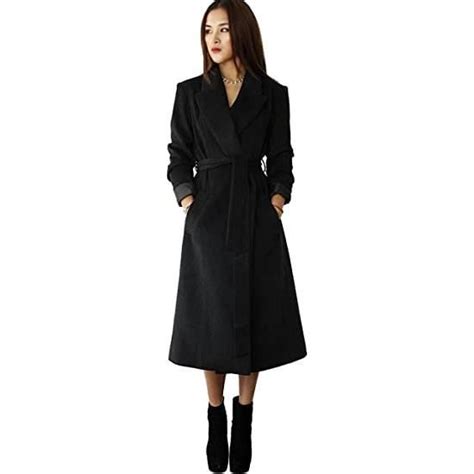 Manteau Femmes Long Hiver Mode Cintré Noir Noir Cdiscount Prêt à Porter