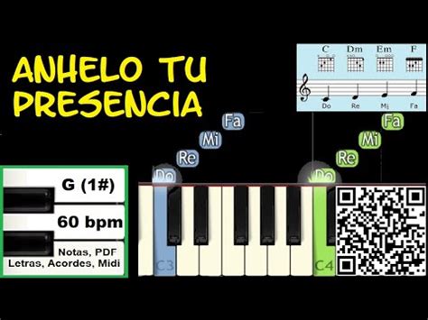 Anhelo Tu Presencia Piano Tutorial Facil Partitura Acordes Pista