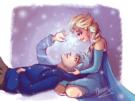 Elsa and Jack Frost - Frozen Fan Art (38878272) - Fanpop